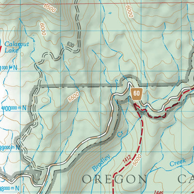 US Forest Service R6 Pacific Northwest Region (WA/OR) Pacific Crest National Scenic Trail - Map 7 Seg 4 - Southern Oregon digital map