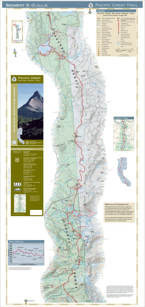 US Forest Service R6 Pacific Northwest Region (WA/OR) Pacific Crest National Scenic Trail - Map 8 Seg 3 - Northern Oregon digital map