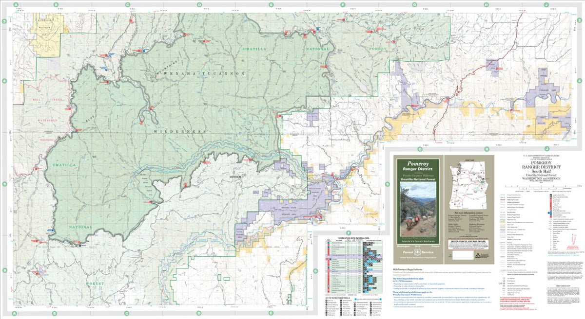 Mio Ranger Distric Pomeroy Ranger District Map South by US Forest Service R6 Pacific ...