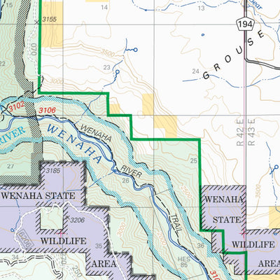 US Forest Service R6 Pacific Northwest Region (WA/OR) Pomeroy Ranger District Map South digital map