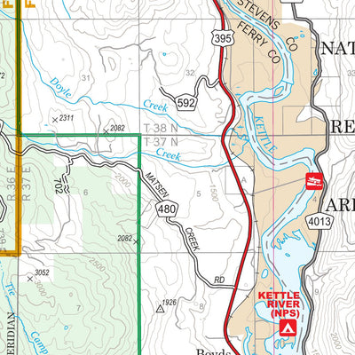 US Forest Service R6 Pacific Northwest Region (WA/OR) Republic-Three Rivers Ranger District Map East digital map