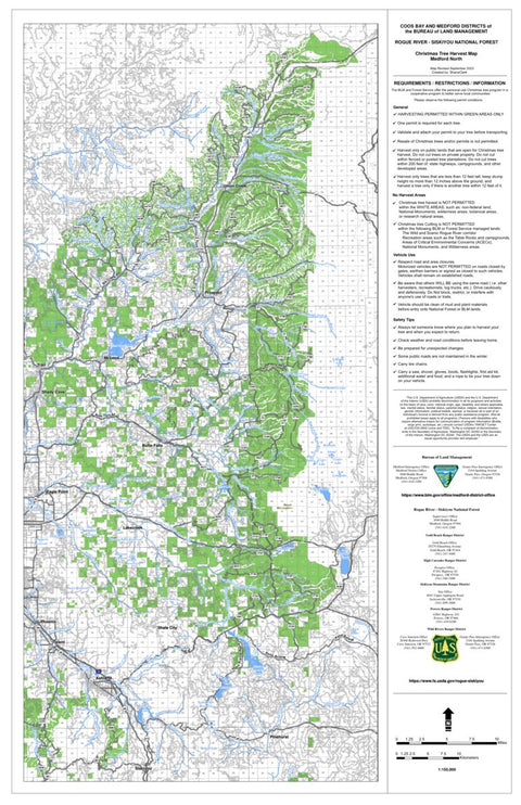 US Forest Service R6 Pacific Northwest Region (WA/OR) Rogue River-Siskiyou NF Medford North Christmas Tree Harvest digital map