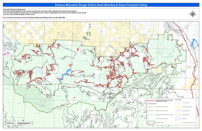 US Forest Service R6 Pacific Northwest Region (WA/OR) Rogue River-Siskiyou NF - Siskiyou Mountains RD - Firewood Cutting Map digital map