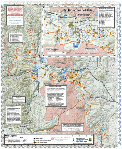 US Forest Service R6 Pacific Northwest Region (WA/OR) Santiam Pass Snowmobile Trail Map - Mount Jefferson Snowmobile Club digital map