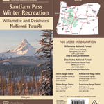 US Forest Service R6 Pacific Northwest Region (WA/OR) Santiam Pass Winter Recreation Map Bundle bundle