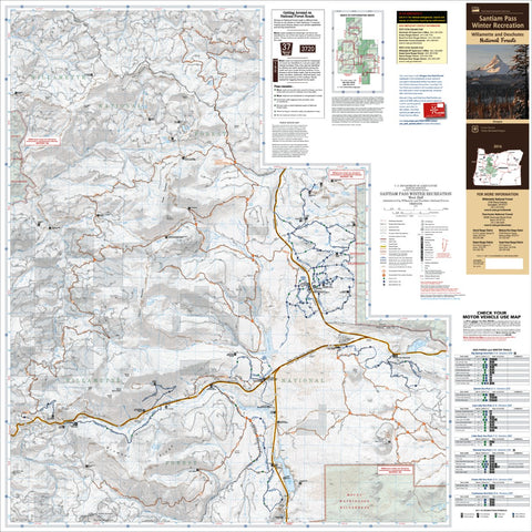 US Forest Service R6 Pacific Northwest Region (WA/OR) Santiam Pass Winter Recreation Map West digital map