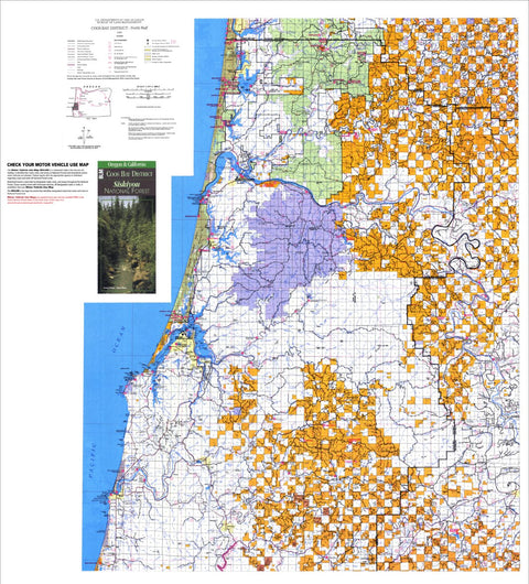 US Forest Service R6 Pacific Northwest Region (WA/OR) Siskiyou National Forest - Coos Bay District Recreation Map North digital map
