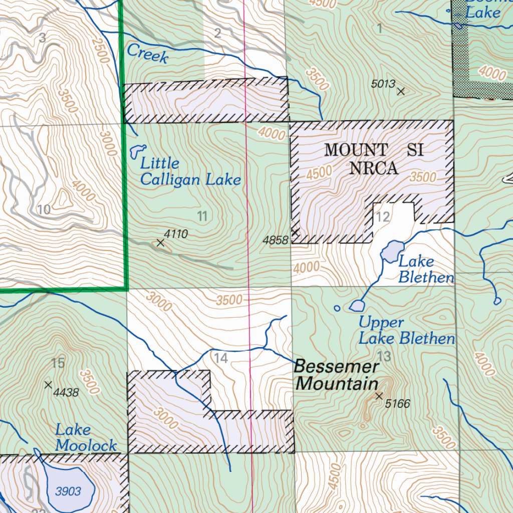 Snoqualmie Ranger District Map North by US Forest Service R6 Pacific ...