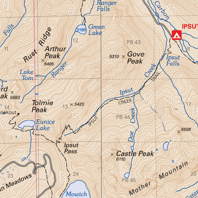 US Forest Service R6 Pacific Northwest Region (WA/OR) Snoqualmie Ranger District Map South digital map