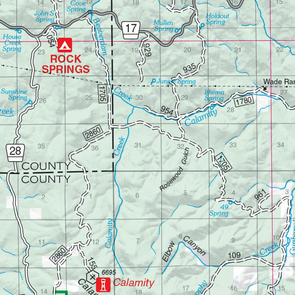 Southern Blue Mountains Recreation Map South by US Forest Service R6 ...