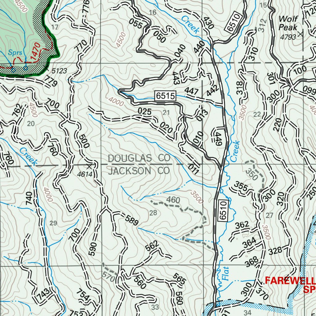 Tillard Ranch Map Tiller Ranger District Map by US Forest Service R6 Pacific Northwest ...