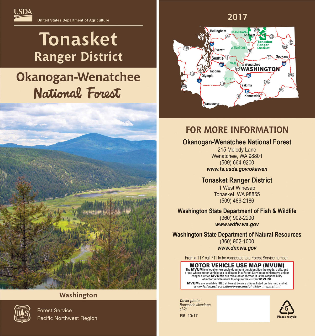 Best Ranger Map Tonasket Ranger District Map Bundle by US Forest Service R6 Pacific ...