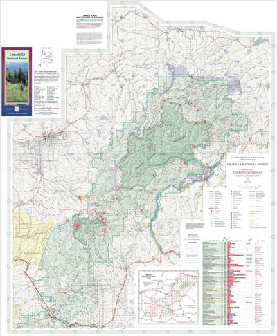 Umatilla Forest Visitor Map North by US Forest Service R6 Pacific ...