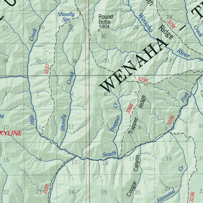 US Forest Service R6 Pacific Northwest Region (WA/OR) Umatilla Forest Visitor Map North digital map