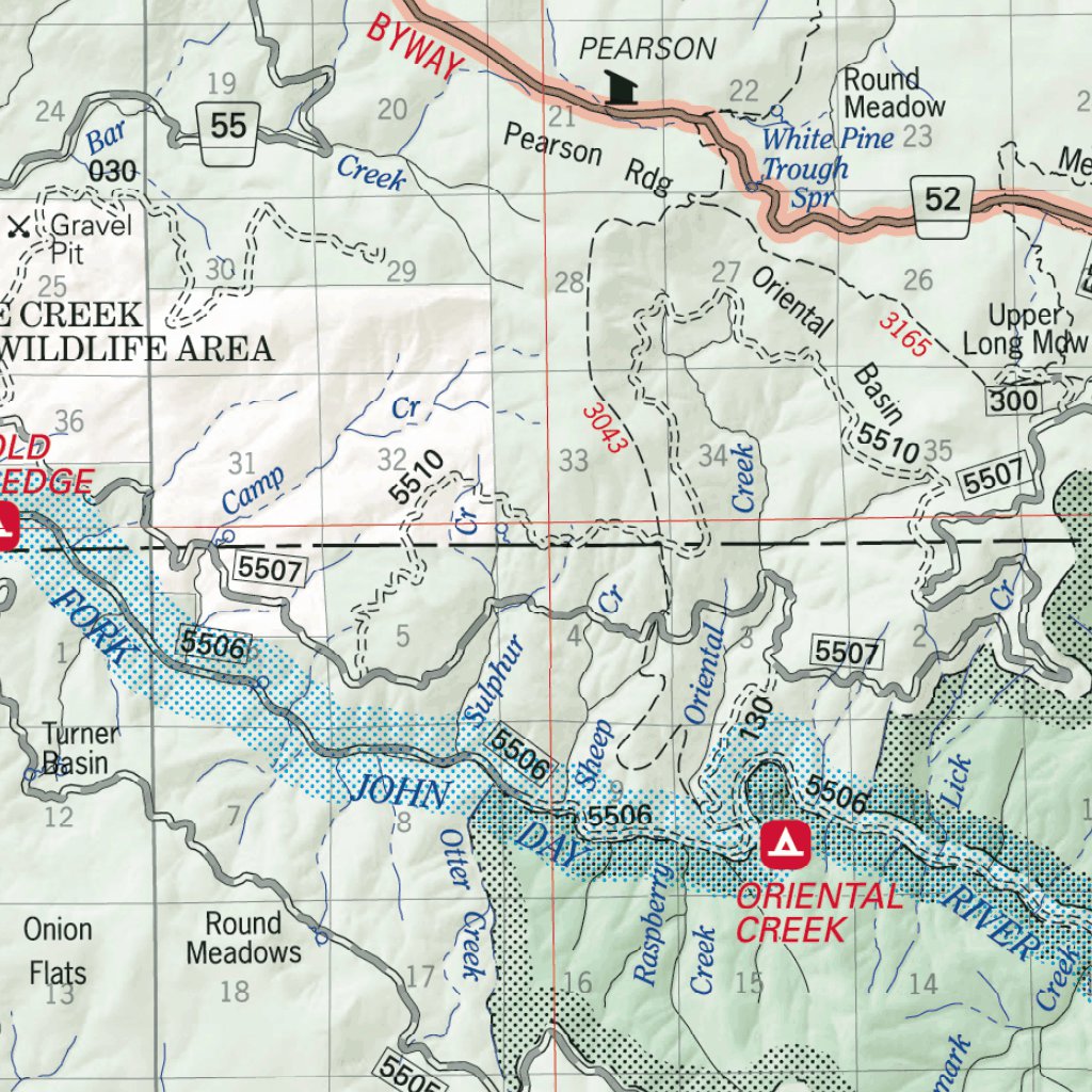 Umatilla Forest Visitor Map South by US Forest Service R6 Pacific Northwest Region (WA/OR