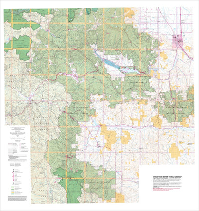 US Forest Service R6 Pacific Northwest Region (WA/OR) Unity Ranger District Map digital map