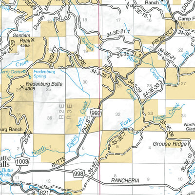 US Forest Service R6 Pacific Northwest Region (WA/OR) Upper Rogue Basin Recreation Map East digital map