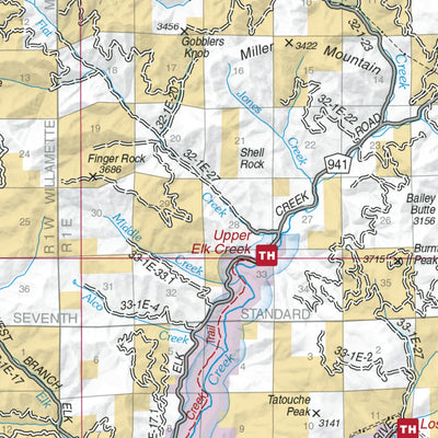 US Forest Service R6 Pacific Northwest Region (WA/OR) Upper Rogue Basin Recreation Map East digital map