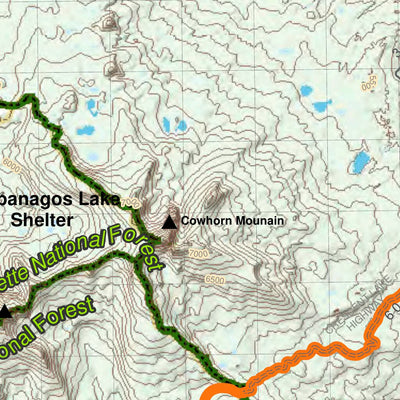 US Forest Service R6 Pacific Northwest Region (WA/OR) Walker Rim Snowmobile Trail Map - Various Snowmobile Clubs digital map