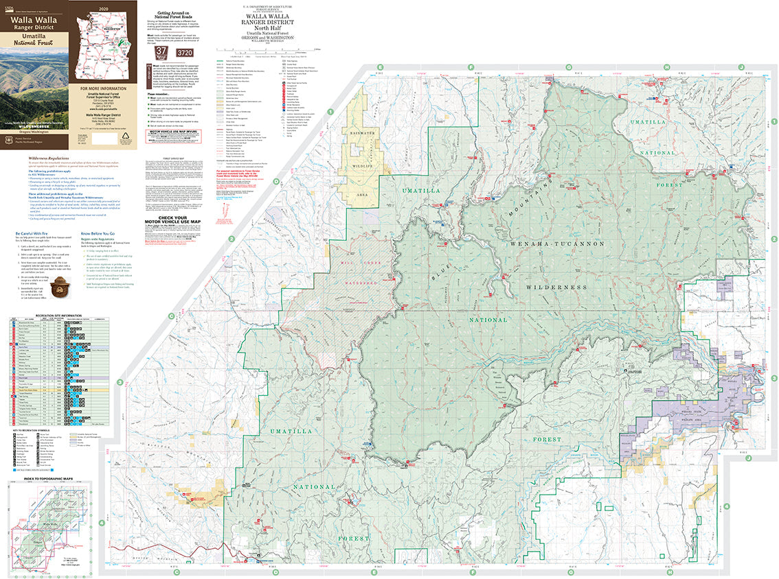 Best Ranger Map Walla Walla Ranger District Map Bundle by US Forest Service R6 Pacific ...