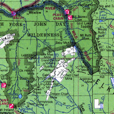 US Forest Service R6 Pacific Northwest Region (WA/OR) Wallowa-Whitman National Forest Visitor Map South digital map