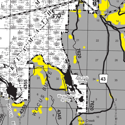 US Forest Service R6 Pacific Northwest Region (WA/OR) Winema NF - North Chemult RD and Chiloquin RD - Firewood Map digital map