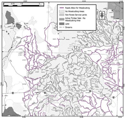 Deschutes NF - Bend Fort Rock RD - Roadside 1 Firewood Map Preview 1