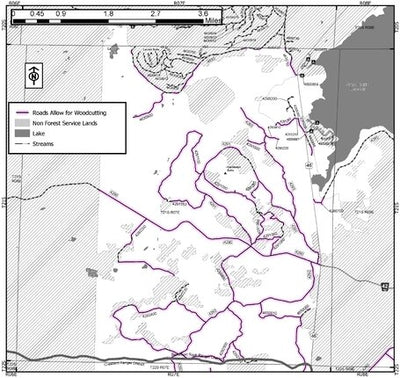 Deschutes NF - Bend Fort Rock RD - Roadside 3 Firewood Map Preview 1