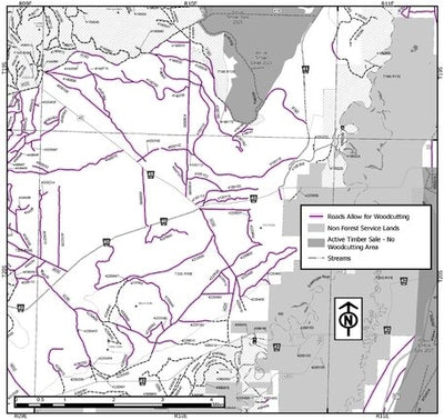 Deschutes NF - Bend Fort Rock RD - Roadside 4 Firewood Map Preview 1