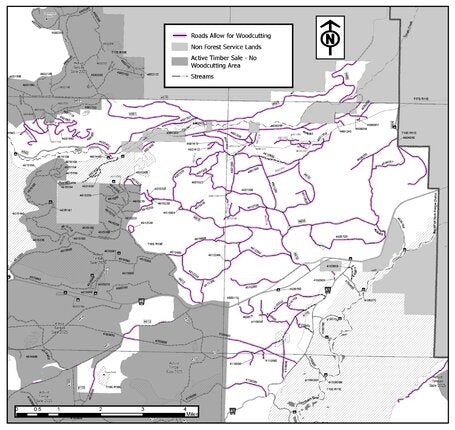 Deschutes NF - Bend Fort Rock RD - Roadside 5 Firewood Map Preview 1