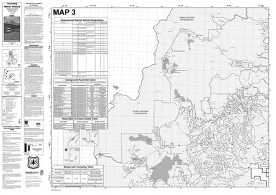 Deschutes NF - Motor Vehicle Use Map - Map # 3 Preview 1