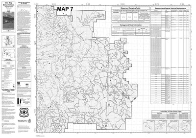 Deschutes NF - Motor Vehicle Use Map - Map # 7 Preview 1