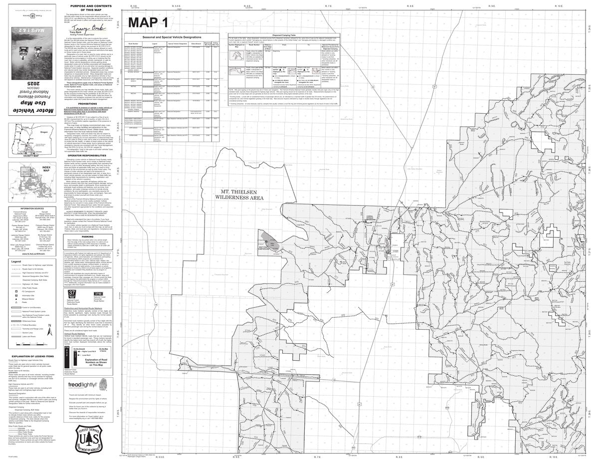 Fremont-Winema NF Motor Vehicle Use Map - #1 by US Forest Service