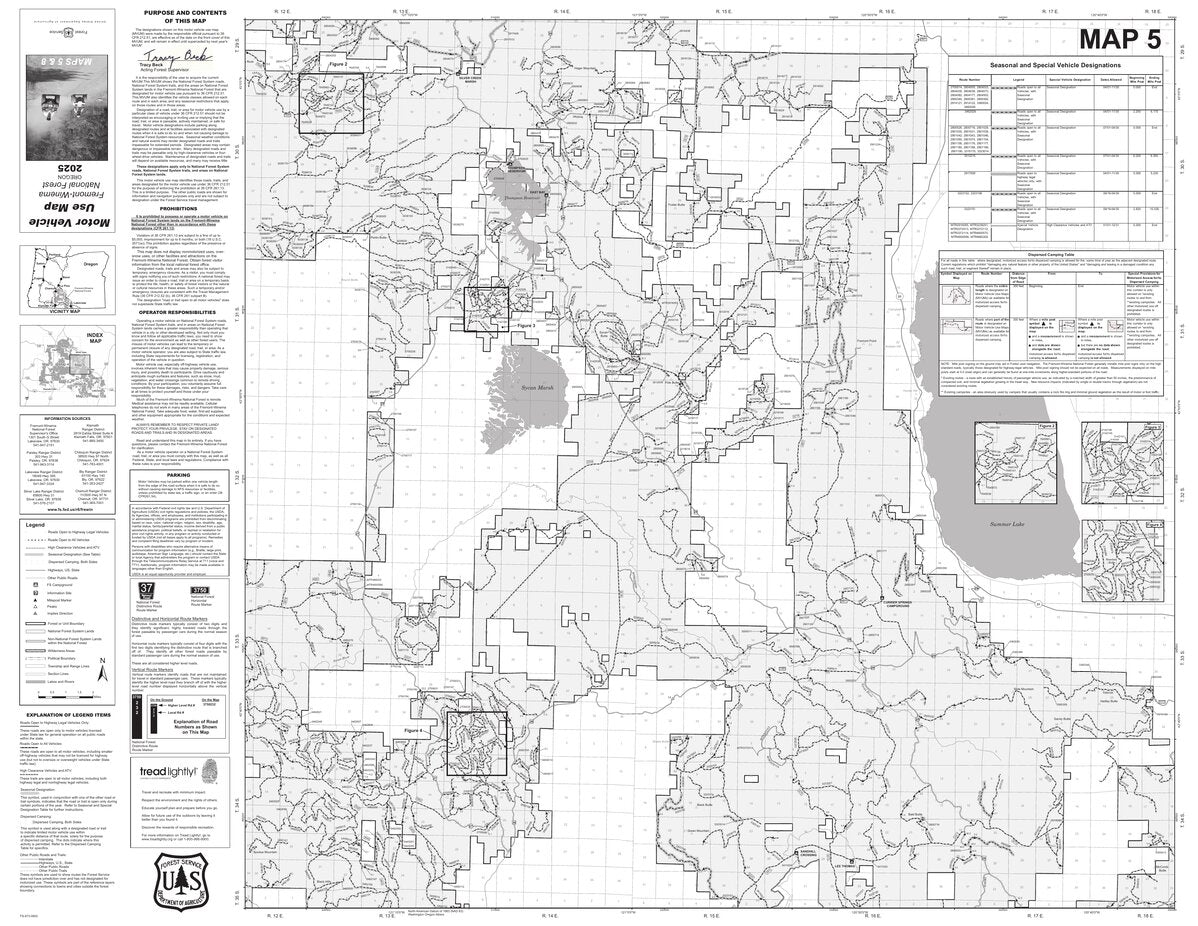 Fremont-Winema NF Motor Vehicle Use Map - #5 by US Forest Service