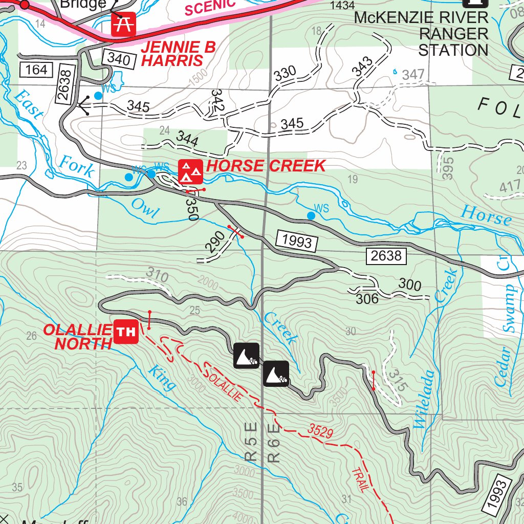 Mccall Ranger Ditrict Map McKenzie River Ranger District Map by US Forest Service R6 Pacific ...