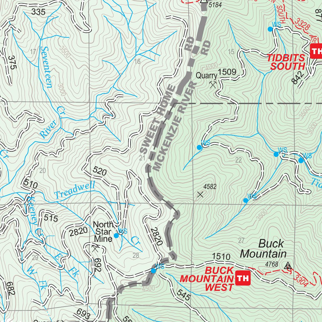 Mccall Ranger Ditrict Map McKenzie River Ranger District Map by US Forest Service R6 Pacific ...