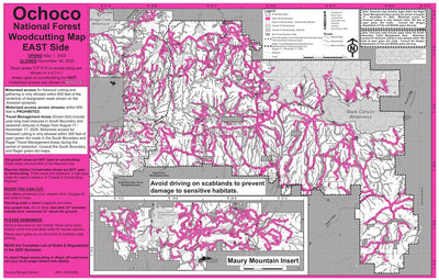 Ochoco NF - Firewood Map - East Side Preview 1