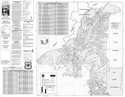 Rogue River-Siskiyou National Forest - Motor Vehicle Use Map - High Cascades RD North Preview 1