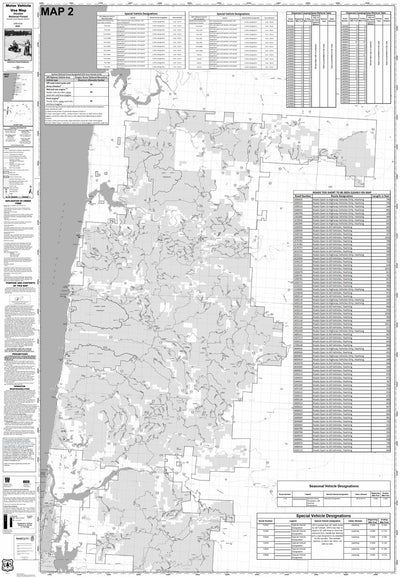 Siuslaw National Forest - Motor Vehicle Use Map - Map 2 - Central Coast Ranger District Preview 1