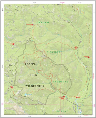 Trapper Creek Wilderness Map Preview 1