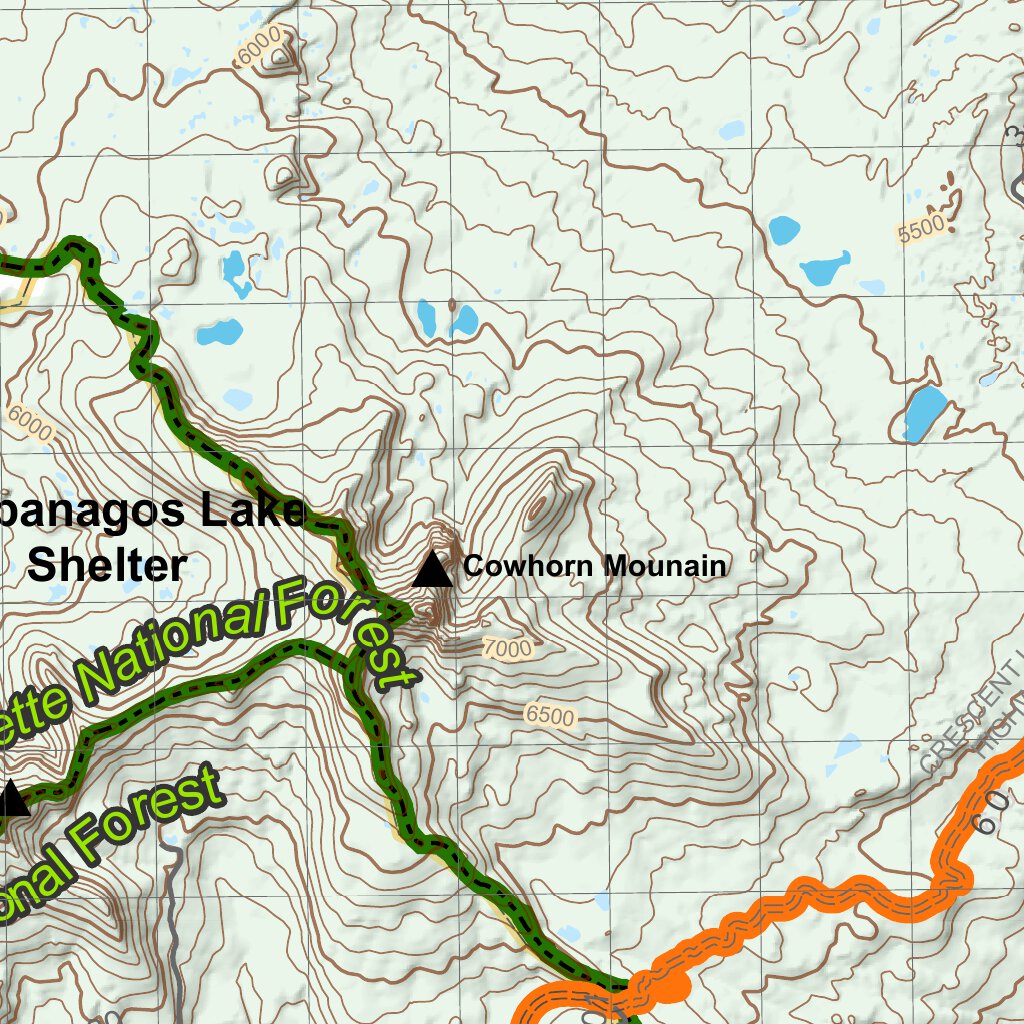 Walker Rim Snowmobile Trail Map - Various Snowmobile Clubs by US Forest ...