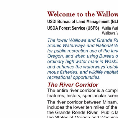 Wallowa and Grande Ronde Rivers Boater's Guide Preview 2