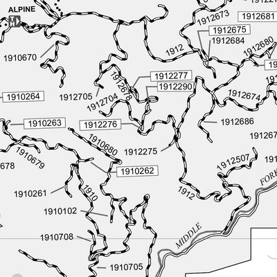 Willamette NF - Middle Fork RD North - Motor Vehicle Use Map Preview 2