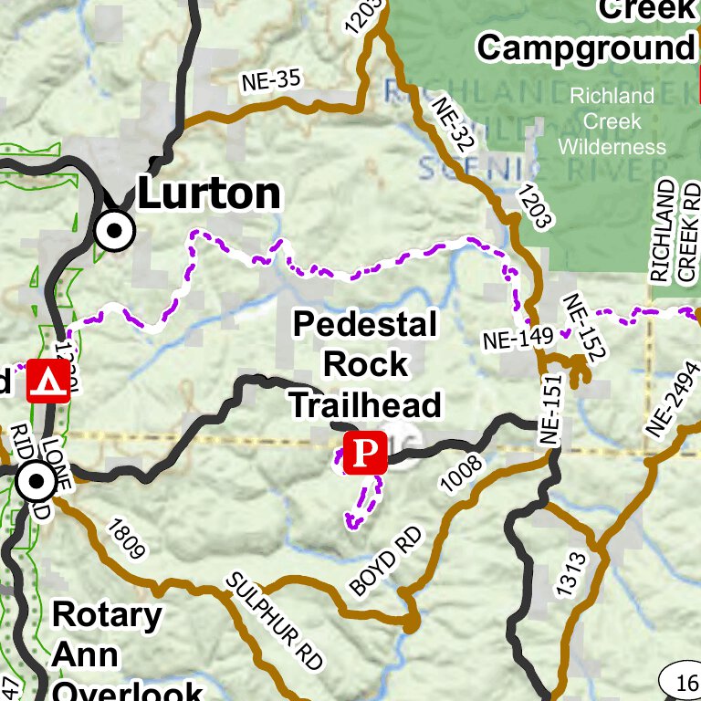 Big Piney Ranger District, Ozark NF, Eclipse Path Map by US Forest ...