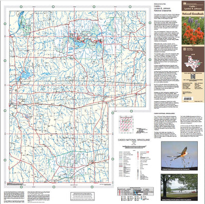 US Forest Service R8 Caddo-Lyndon B. Johnson National Grasslands, Forest Visitor Map, FVM Bundle bundle