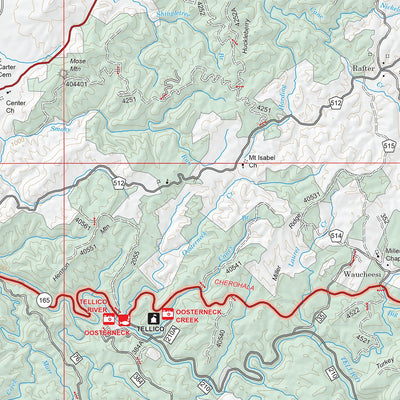 US Forest Service R8 Cherokee National Forest, Tellico District, Forest Visitor Map, FVM digital map