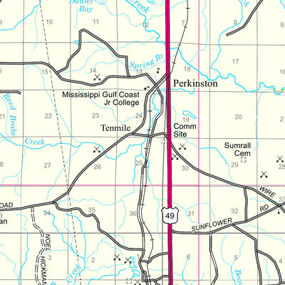 US Forest Service R8 De Soto National Forest, Forest Visitor Map digital map