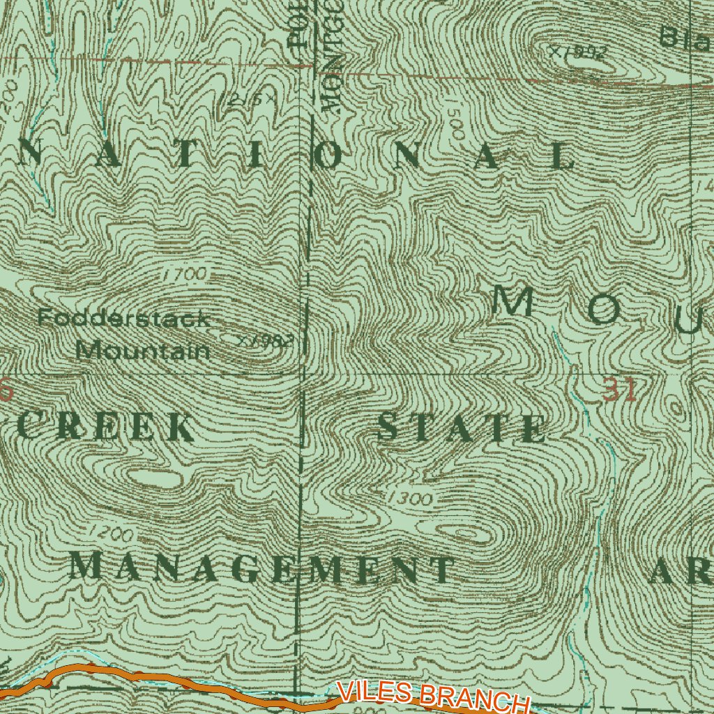 Eagle Rock Loop Trail Ouachita National Forest Map by US Forest