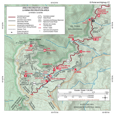 El Yunque National Forest Inset Map Preview 1