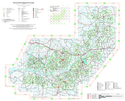 US Forest Service R8 Homochitto National Forest, Forest Visitor Map digital map